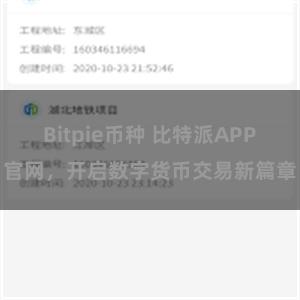 Bitpie币种 比特派APP官网，开启数字货币交易新篇章